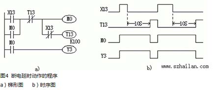 斷電延時(shí)動作(zuò)的程序