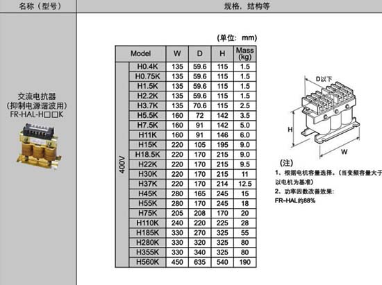 FR-HAL-H280K規格表